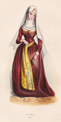 Georgienne (Asie) - Georgian woman Georgia Georgien costume Trachten costumes