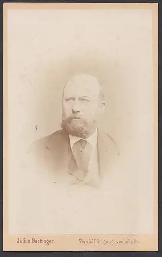 Carl Braun von Fernwald (1822-1891) - Gynäkologe Geburtshelfer Mediziner Arzt Wien / Portrait CDV Foto Photo v