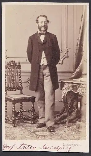 Anton Alexander von Auersperg (1806-1876) / Portrait CDV Foto Photo vintage