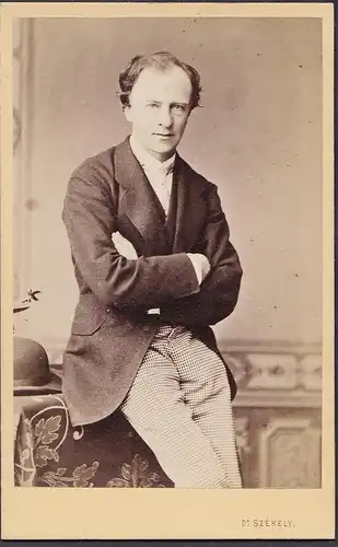 Ludwig Gabillon (1825-1896) - Schauspieler Regisseur Wien Schwerin Hannover Burgtheater / Portrait CDV Foto Ph