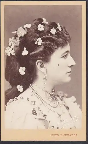 Charlotte Wolter (1834-1897) - Schauspielerin Köln Wien Hamburg Burgtheater / Portrait CDV Foto Photo vintage