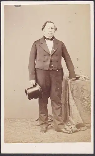 Friedrich Beckmann (1803-1866) - Komiker Theater Breslau Wien / Portrait CDV Foto Photo vintage