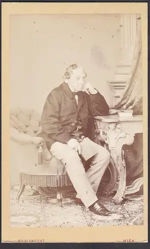 Heinrich Anschütz (1785-1865) - Schauspieler Luckau Wien / Portrait CDV Foto Photo vintage