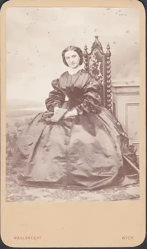Marie Boßler (1833-1919) - Schauspielerin Theater Wien Burgtheater Bleicherode Graz / Portrait CDV Foto Photo