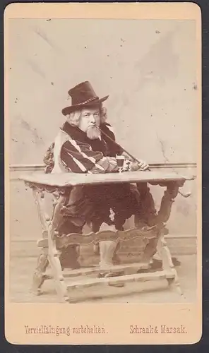 August Förster (1828-1889) - Schauspieler Regisseur Lauchstädt Semmering Wien Burgtheater / Portrait CDV Foto