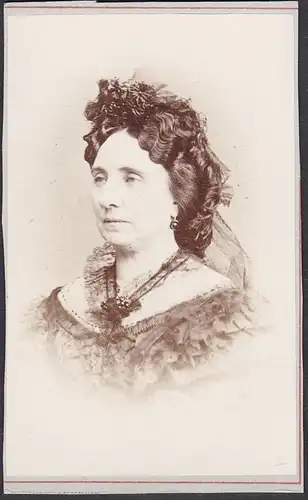Julie Rettich (1809-1866) - Schauspielerin Theater Hamburg Wien Burgtheater / Portrait CDV Foto Photo vintage