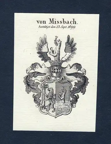 Von Missbach - Missbach Wappen Adel coat of arms heraldry Heraldik