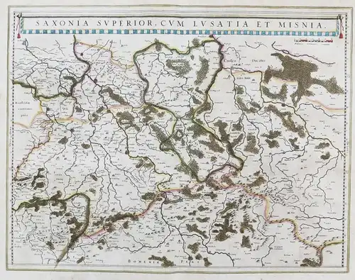 Saxonia Superior, cum Lusatia et Misnia - Sachsen Dresden Meissen Leipzig Wittenberg Bautzen Glogow Praha Legn