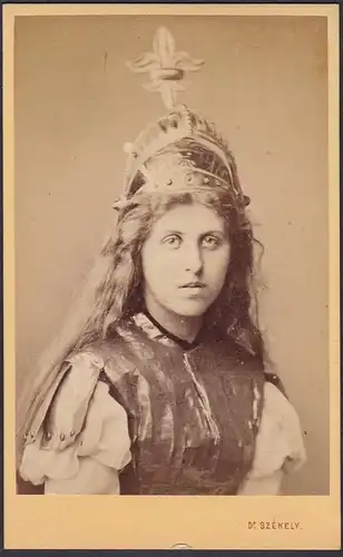 Olga Lewinsky geb. Precheisen (1853-1935) - Schauspielerin Theater Graz Wien Burgtheater / Portrait CDV Foto P