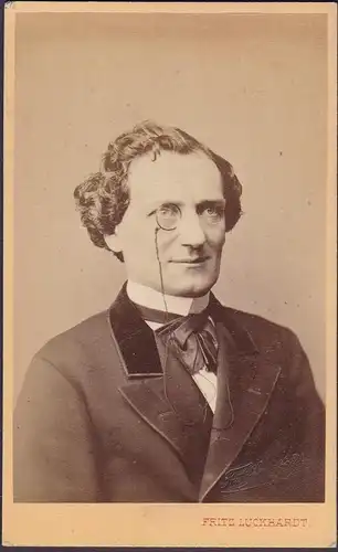 Anton Ascher (1820-1884) - Schauspieler Regisseur Direktor Theater Dresden Berlin Wien / Portrait CDV Foto Pho