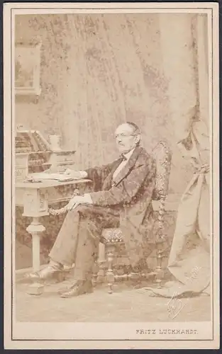 Eduard von Bauernfeld (1802-1890) - Schriftsteller writer author Wien / Portrait CDV Foto Photo vintage