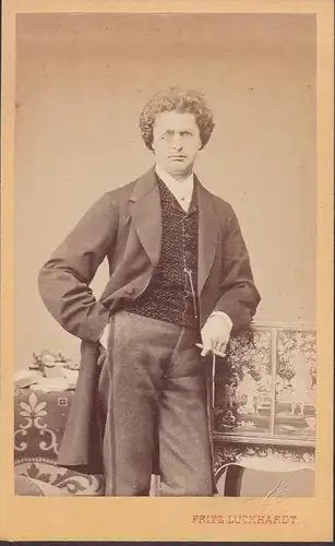 Wilhelm Knaack (1829-1894) - Schauspieler Theater Wien Rostock / Portrait CDV Foto Photo vintage