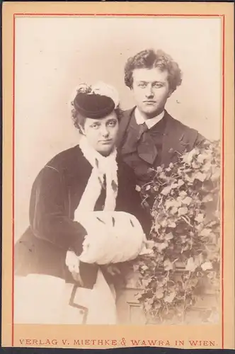 Ernst Hartmann (1844-1911) + Helene Hartmann (1843-1898) - Schauspieler Regisseur Theater Burgtheater Wien Ham