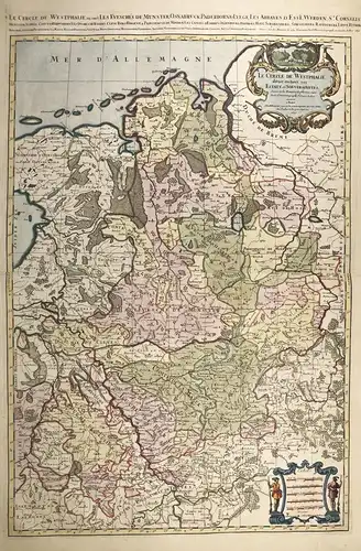 Le Cercle de Westphalie divisé en tous ses Estats et Souverainetés - Westfälischer Kreis Niedersachsen Nordrhe