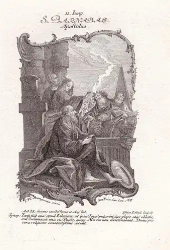 S. Barnabas - Barnabas 11. Juni june / Saint Heiliger Heiligenbild Holy Card / Geburtstag / Birthday