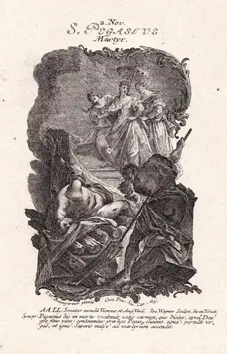 S. Pegasius. Martyr. - Martyr 2. November / Heiliger Heiligenbild Holy Card  / Geburtstag / Birthday