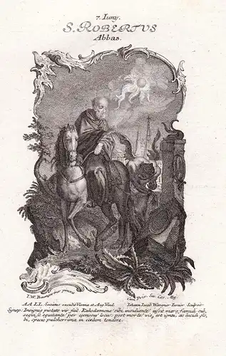 S. Robertus - Robert of Newminster 7. Juni / Saint Heiliger Heiligenbild Holy Card  / Geburtstag / Birthday