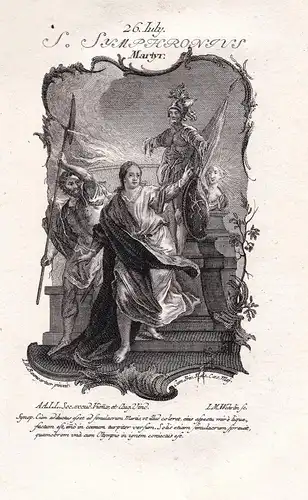 26. Iuly. S. Symphronius - Symphronius Märtyrer martyr Heiliger Saint 26. Juli / Heiligenbild Holy Card  / Geb