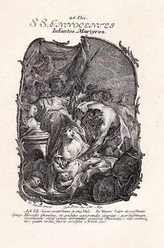 S. S. Innocentes - Innozenz Innocentius Märtyrer 28. Dezember -  Heiliger Heiligenbild Holy Card  / Geburtstag