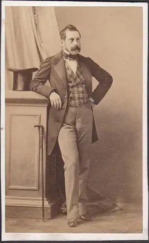Abel Christophe Raoul d'Albon (1809-1879) Marquis  / Portrait CDV Foto Photo vintage noblesse Adel