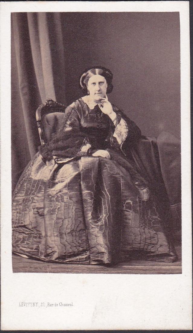 CDV Portrait Comtesse De Jarville – Carte De Visite Ancienne, Réf 49