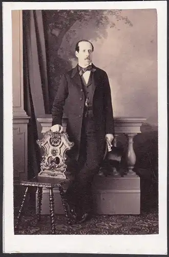 Yves du Fou (1830 - 1908) Comte du Fou officiere de cavalerie / Portrait CDV Foto Photo vintage noblesse Adel