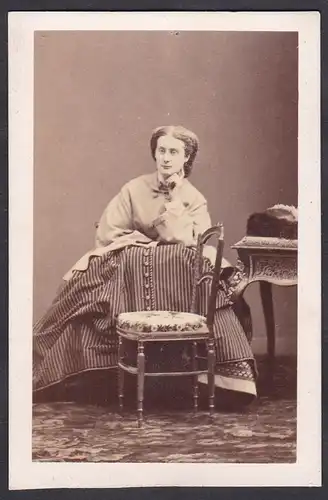 Jeanne de Beaumont-Castries (1843-1891) Sculptrice Bildhauerin sculpteur / Portrait CDV Foto Photo vintage nob