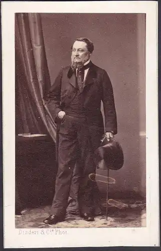 Pierre Henry de Pleurre (1812-1877) Marquis de Pleurre / Portrait CDV Foto Photo vintage noblesse Adel