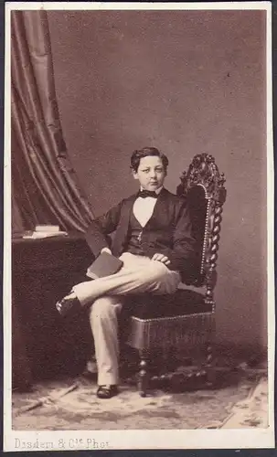 Pierre de Pleurre (1847-1923) Marquis de Pleurre / Portrait CDV Foto Photo vintage noblesse Adel