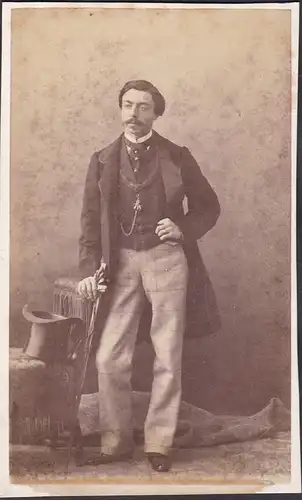 Henri-Leon Baron Niviere (1834-1904) Lieutenant Colonel de la Garde Mobile / Portrait CDV Foto Photo vintage n