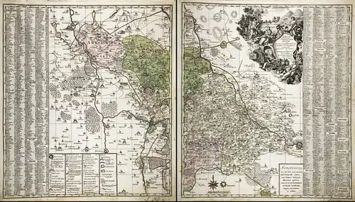 Circuli Misnici Praefecturae quatuor cum nonsensio schaiensi wurcena geographica et topographica accuratione p