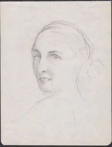 (Portrait einer Frau) - Skizze / Frau / woman / femme / Zeichnung dessin drawing