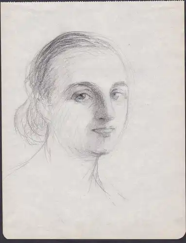 (Portrait einer Frau) - Frau / woman / femme / Zeichnung dessin drawing