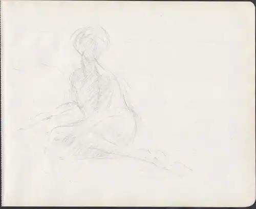 (weiblicher Akt) - Skizze / Frau / woman / femme / nude / Zeichnung dessin drawing