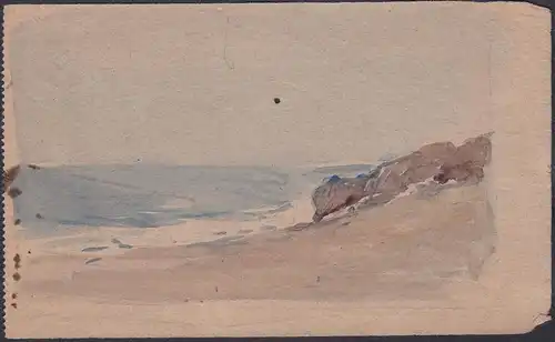(Strandlandschaft) - beach landscape / seascape / Meer / Aquarell watercolor aquarelle
