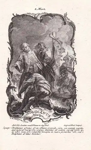 S. Arianus Martyr - Heiliger Arianus / Arius /  8. März / Heiligenbild Holy Card  / Geburtstag / Birthday