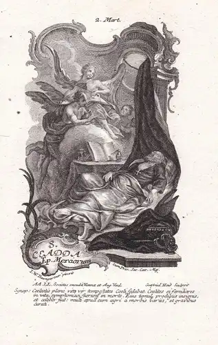 S. Ceadda Ep Merciorum - Heiliger Ceadda von Lichfield / Chad von York (623-672) / 2. März -  Heiligenbild Hol