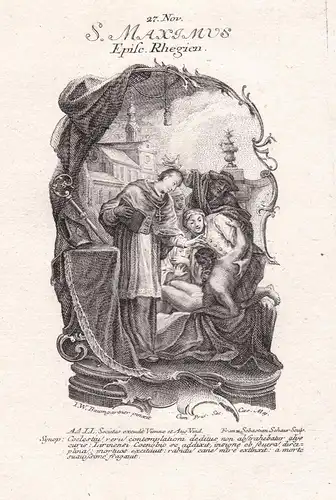 S. Maximus - Maximus von Riez / Saint Maximus Bishop of Riez ( 460) / 27. November  Heiliger Heiligenbild Hol