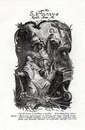S. Petrus - Petros I. von Alexandria / Peter I of Alexandria / 26. November / Heiliger Heiligenbild Holy Card