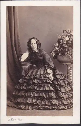 Comtesse du Lau / Portrait CDV Foto Photo vintage noblesse Adel
