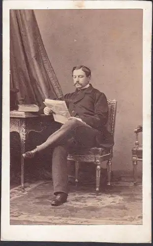 Comte Rene de Bevil / Portrait CDV Foto Photo vintage noblesse Adel