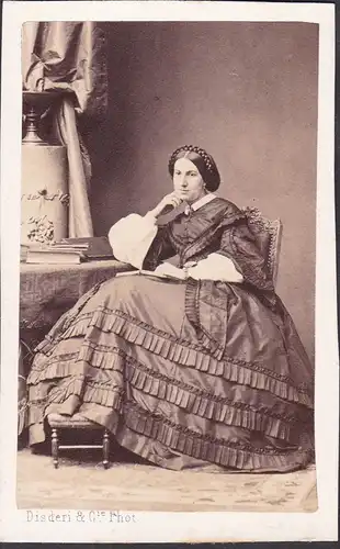 Comtesse de Guinaumont / Portrait CDV Foto Photo vintage noblesse Adel