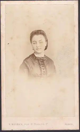 Madame de Bruck / Portrait CDV Foto Photo vintage noblesse Adel