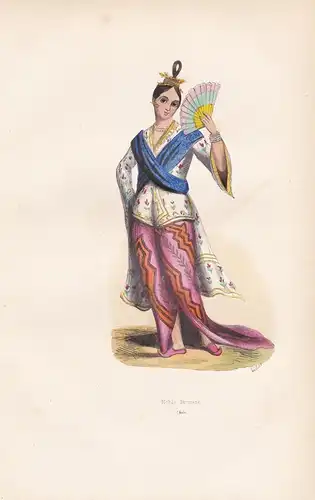 Noble Birmane (Asie) - Myanmar Burma noblewoman Asien Asia costumes Trachten