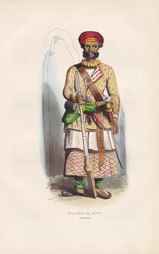 Sous-officier de Ciphays (Indoustan) - Hindustan / Indian man / India Indien / Asien Asia / costumes Trachten