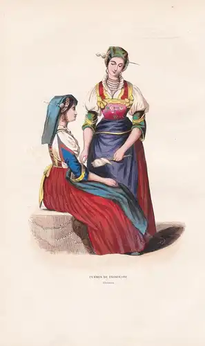 Femmes de Frosolone (Abruzzes) - Frosolone / Isernia / Molise / Italian woman Italia Italy Italien costume Tra