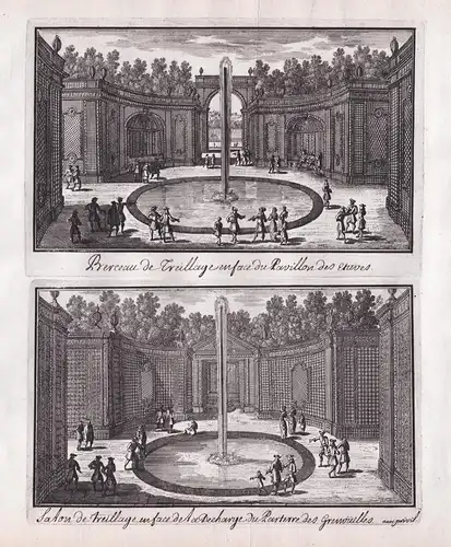 Salon de Treillage en face de la Decharge du Parterre des Grenovilles / Berceau de treillage en face du Pavili