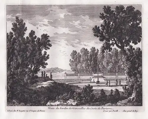 Veue du Jardin de Versailles du Costé du Parterre. - Chateau de Versailles Paris jardin Garten garden Architek