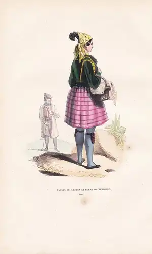 Paysan de Wenden et Femme d'Altenbourg (Saxe) - Wenden Altenburg Thüringen costume Trachten costumes