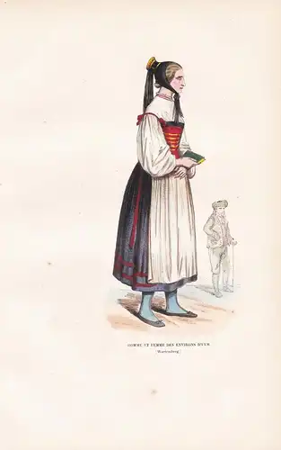 Homme et Femme des Environs d'Ulm - Ulm Baden-Württemberg costume Trachten costumes